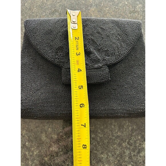 La Regale Beaded Black Clutch - Picture 7 of 8